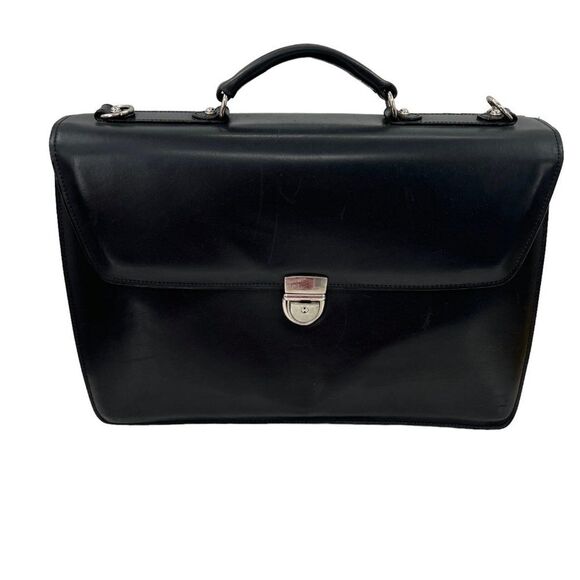 Jack Georges Black Elements Briefcase with Key & Tag - Picture 5 of 16